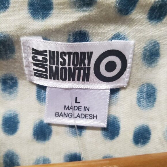 Green Short Sleeve Shirt Button-Down Polka Dots House of Aama x Target - Large - Picture 13 of 16